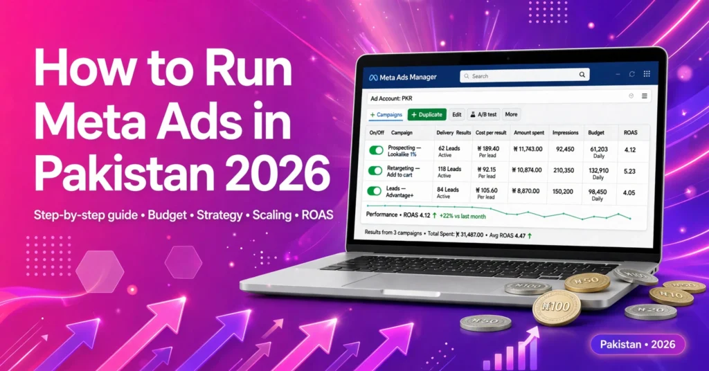 How to run Meta ads in Pakistan 2026 beginner guide banner