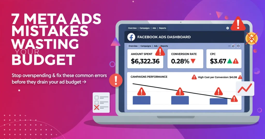 7 Meta Ads mistakes that waste your budget and how to fix them