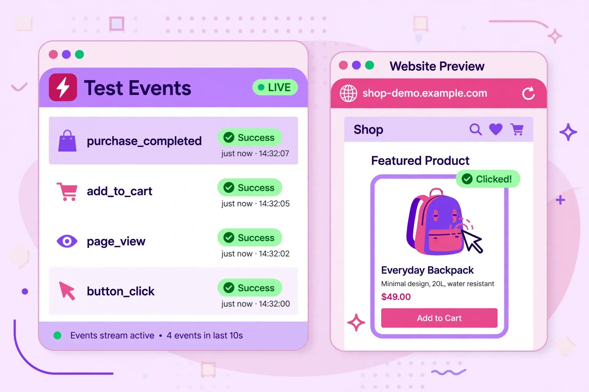 Testing Meta Pixel events with the Test Events tool